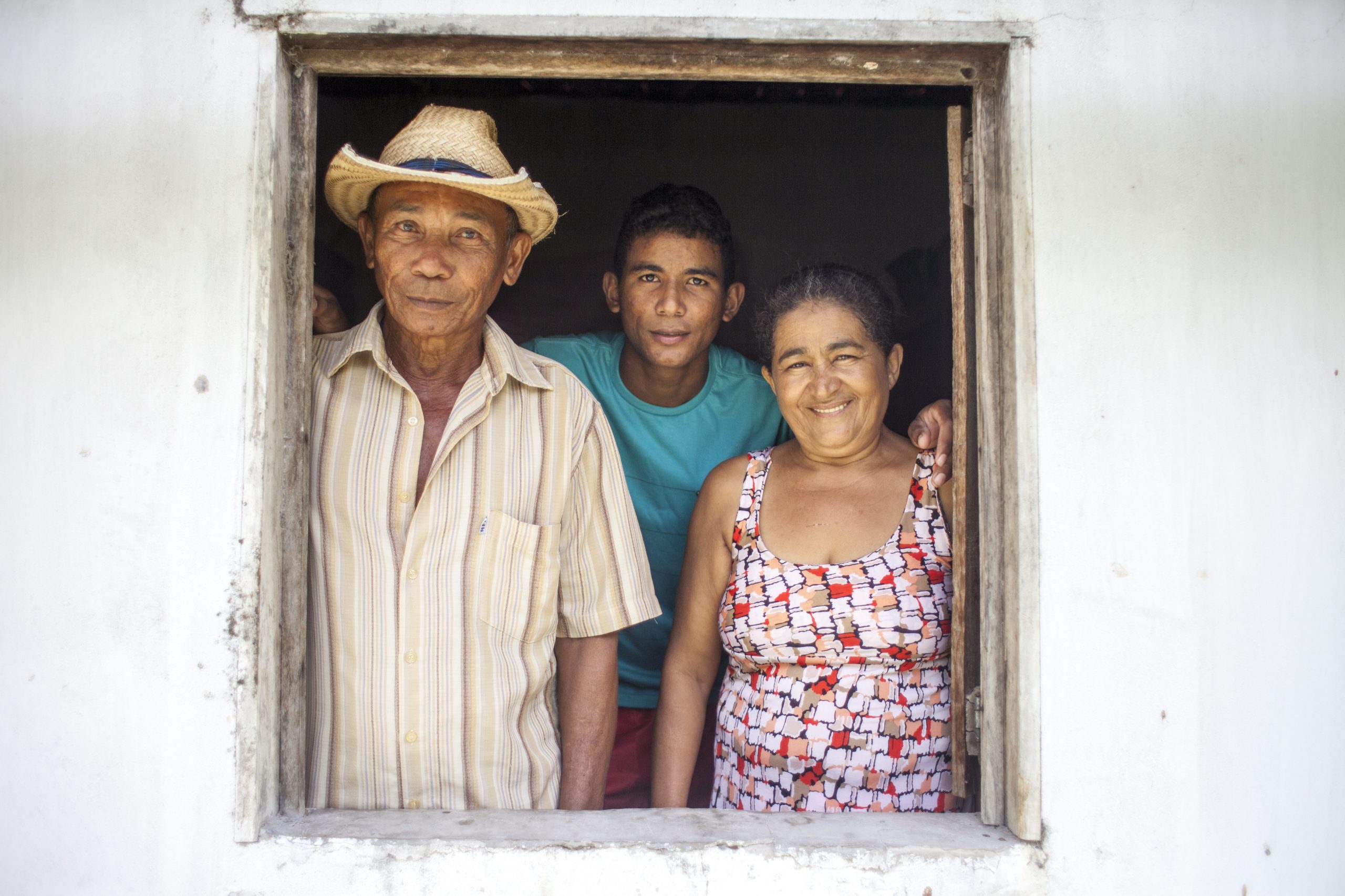 Família de agricultores da comunidade de Bela Cruz, Ceará.